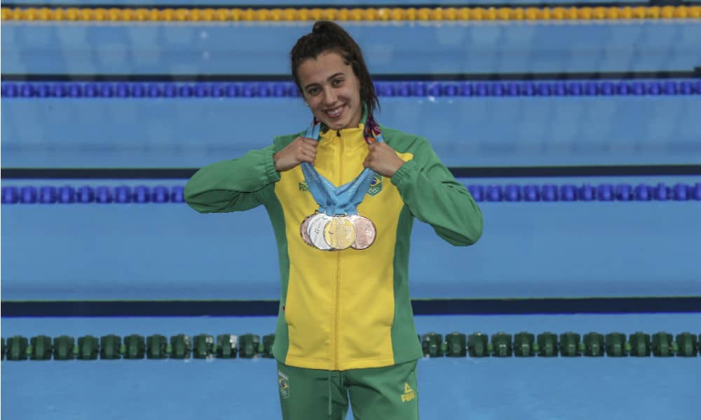 Larissa Oliveira, da natação) é a maior medalhista do Brasil em Jogos Pan-Americanos (Wander Roberto/COB)