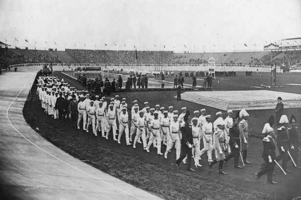 cerimônia de abertura dos jogos olímopicos londres-1908