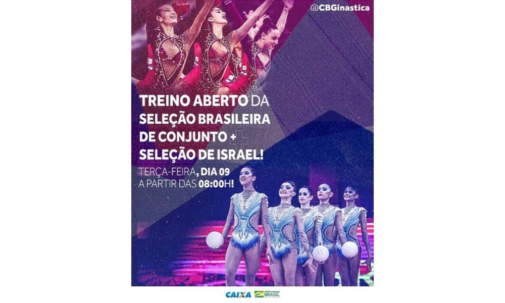Israel e Brasil fazem treino virtual com seleções da ginástica rítmica