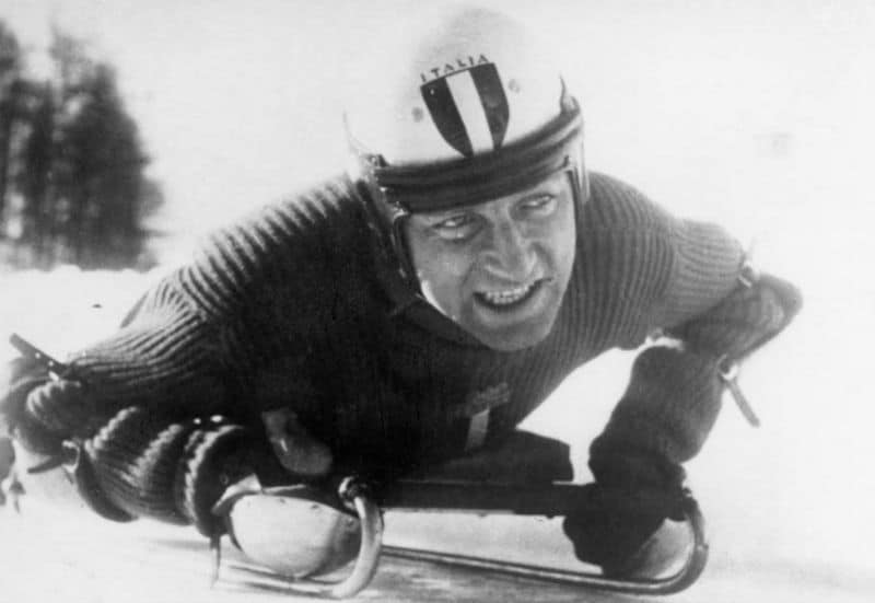 O italiano Nino Bibbia faturou a medalha de ouro no skeleton dos Jogos Olímpicos de Inverno de St. Moritz-1948 