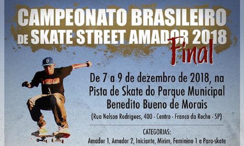 Franco da Rocha receberá Brasileiro de skate street amador