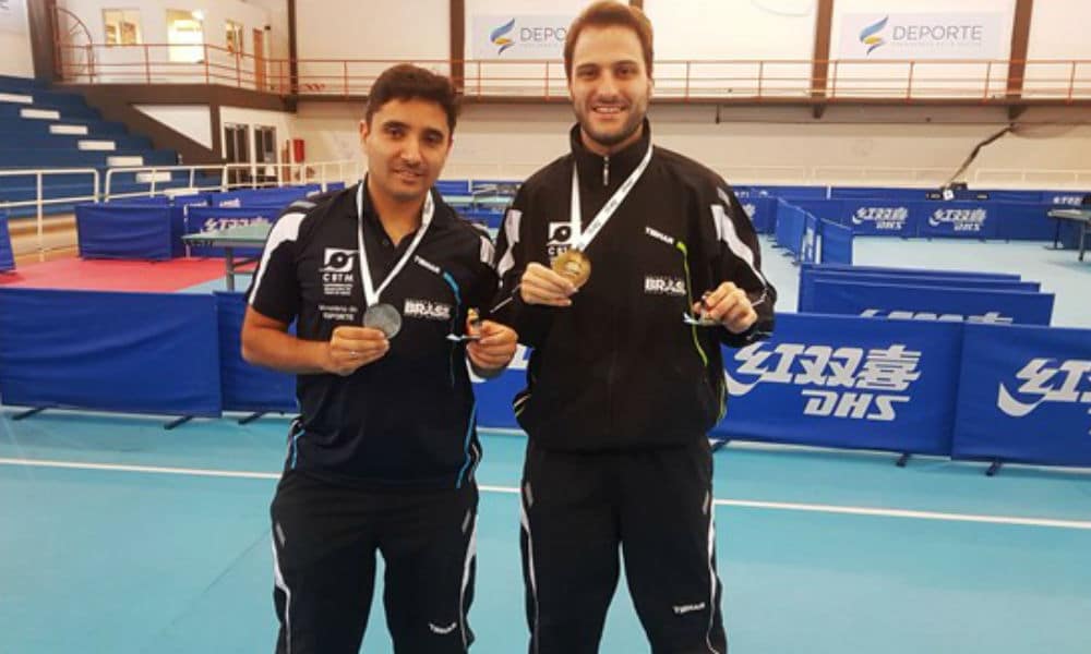 Carlos Carbinari e Luiz Felipe Manara, do tênis de mesa paralímpico