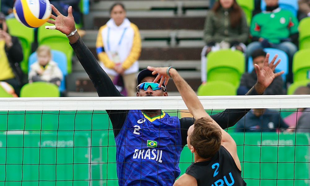 Thiago, do vôlei de praia, nos Jogos Pan-Americanos