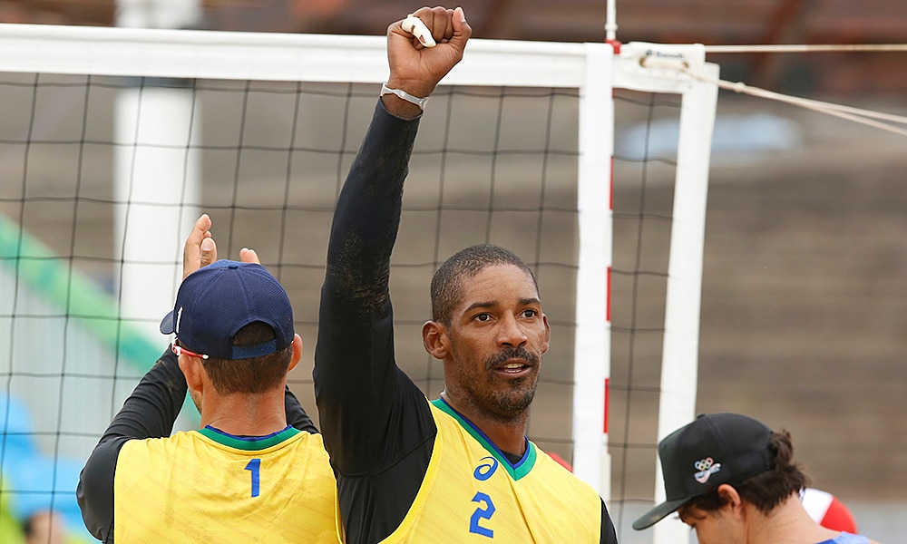 Thiago, do vôlei de praia, nos Jogos Pan-Americanos
