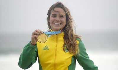 Chloé Calmon, do surfe, nos Jogos Pan-Americanos