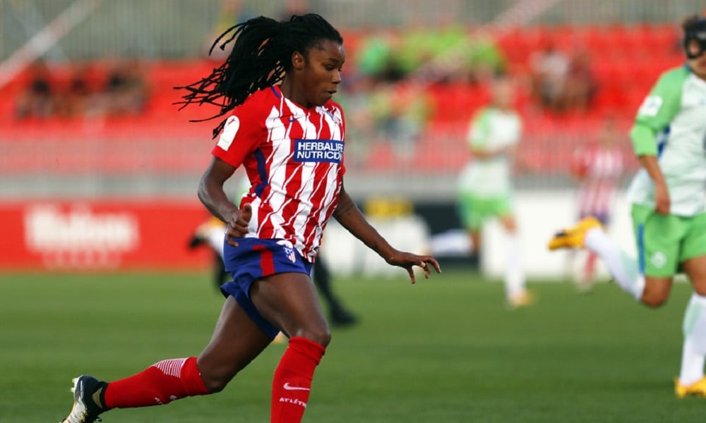 Ludmila marca para o Atlético de Madrid no Espanhol de futebol feminino Liga dos Campeões feminina