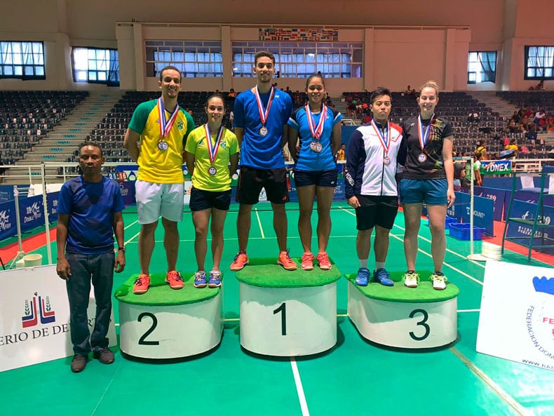 Brasil conquistou seis medalhas no Aberto de Badminton de Santo Domingo