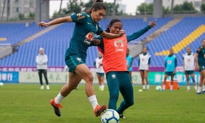 Treino da seleção brasileira de futebol feminino para o Torneio Internacional da China