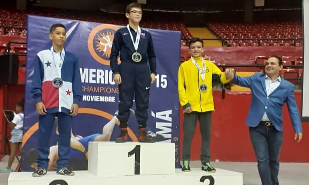 Yan Landim é bronze no Pan-Americano Sub-15 de wrestling