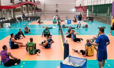 Seleção brasileira de vôlei sentado em preparação para Tóquio 2020 no Centro de Treinamento Paralímpico