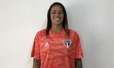 Thais Helena, goleira do elenco de futebol feminino do São Paulo
