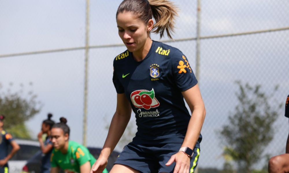 Érika pela seleção brasileira em 2018 - Laura Zago/CBF