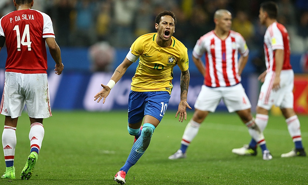 Neymar, pela seleção brasileira de futebol