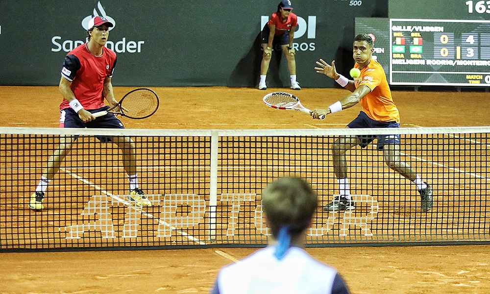 Thiago Monteiro e Felipe Meligeni nas duplas do Rio Open de tênis