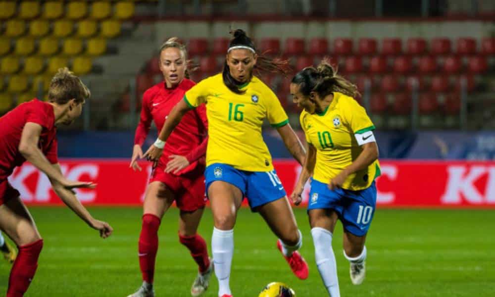 Brasil abre 2 a 0 mas cede empate ao Canadá futebol feminino