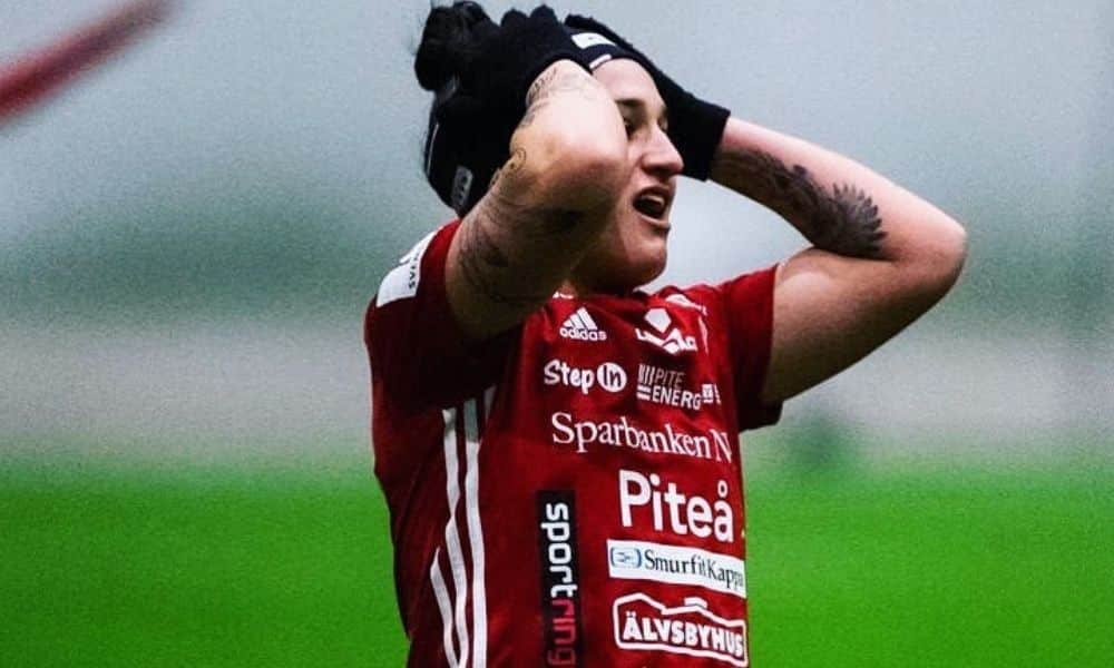 Fernanda Silva, a Fernandinha, atacante do Pitea, jogará o Campeonato Sueco de futebol feminino começará em 27 de junho