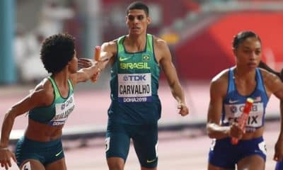 Revezamento 4 x 400 m misto no Mundial de Atletismo de Doha (Wagner do Carmo/CBAt)