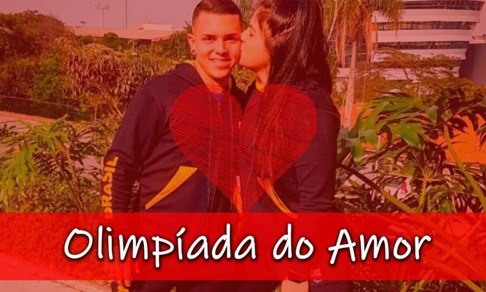 Edwarda Dias e Rogério Júnior unidos pelo amor e pelo badminton (Arte: Caio Poltronieri) - Olimpíada do Amor