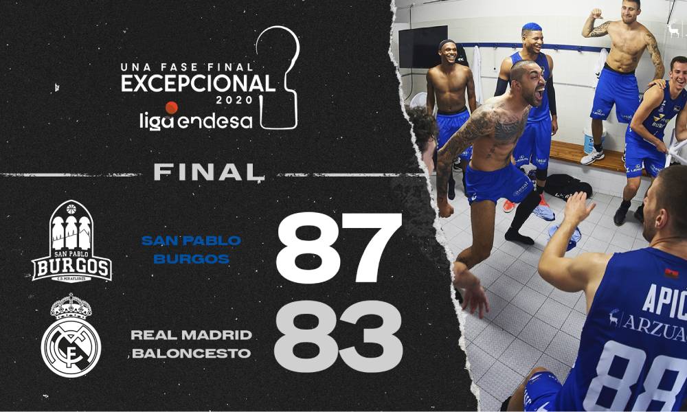 Na fase final da Liga ACB, o San Pablo Burgos,de Vitor Benite e Augusto Lima, vence o Real Madrid, atual bicampeão espanhol, e segue invicto na Espanha