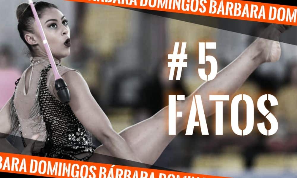 Barbara Domingos, da Ginástica Rítmica, na arte do 5 fatos, quadro do Olimpíada Todo Dia