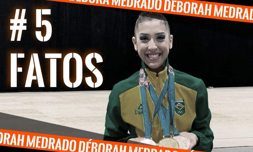 Deborah Medrado, da ginástica rítmica, na arte do 5 fatos, quadro do Olimpíada Todo Dia