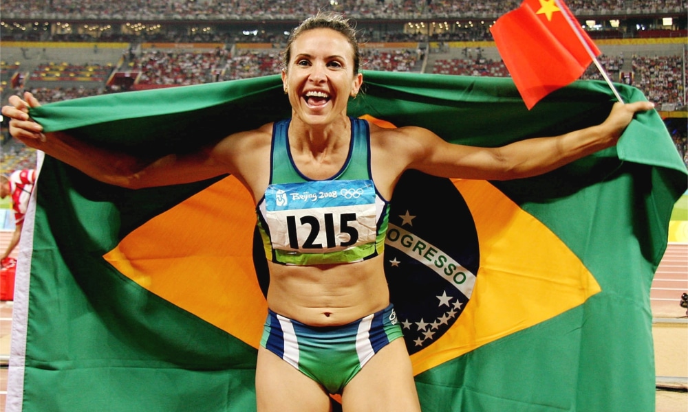 Maurren Maggi - Pequim-2008 - Primeira mulher brasileira campeã olímpica individual