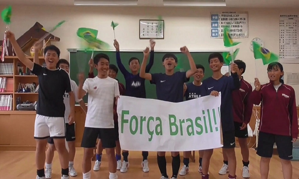 Japoneses mandam mensagem de apoio ao Brasil