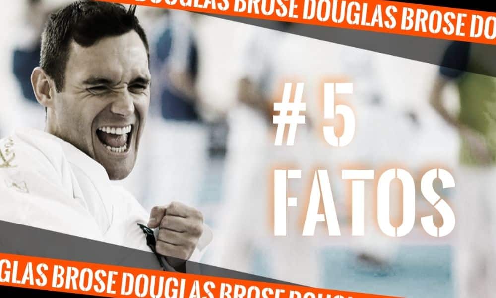 Douglas Brose, do caratê, na arte do 5 fatos, quadro do Olimpíada Todo Dia