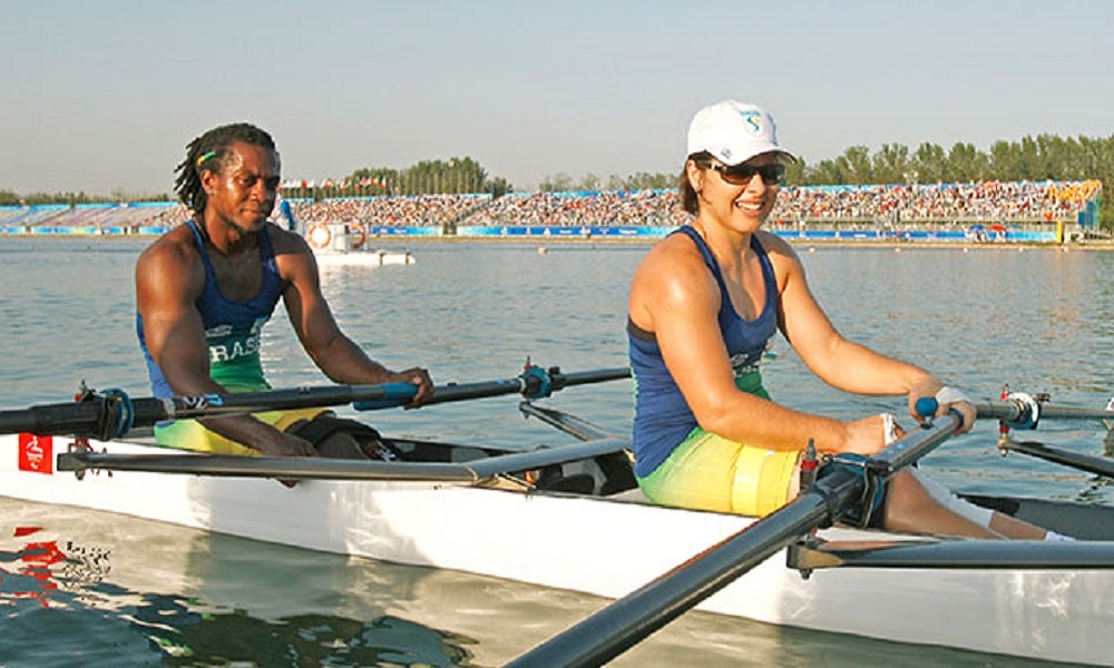 Josiane Lima e Elton Santana foram bronze em 2008 na estreia do remo paralímpico (CPB)