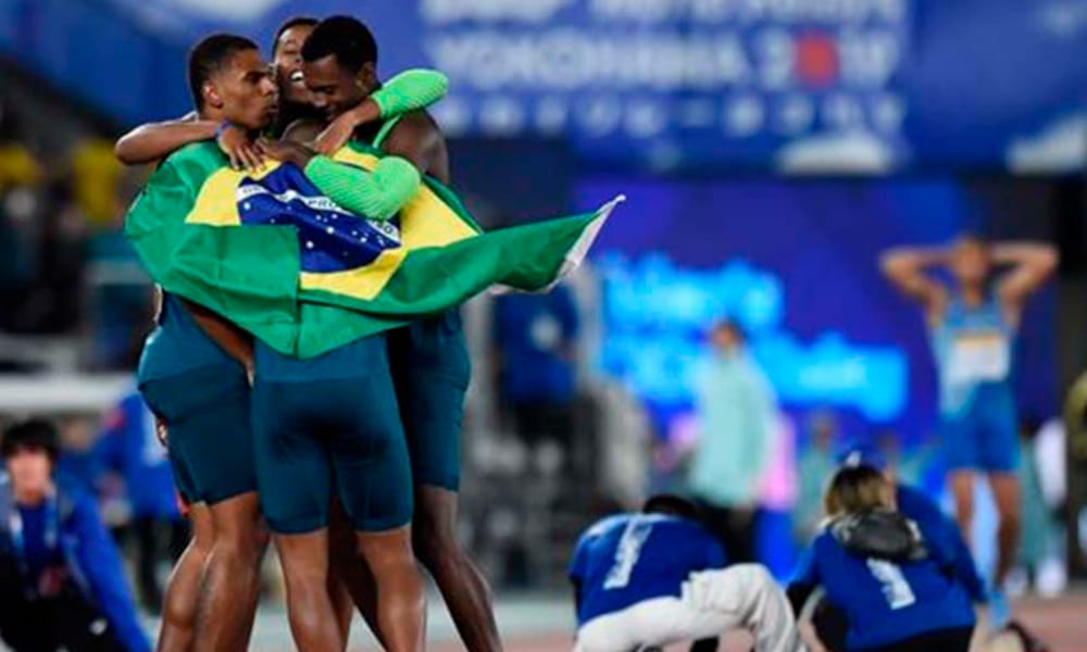 Revezamento 4x100 m Atletismo Medalha Erica Sena