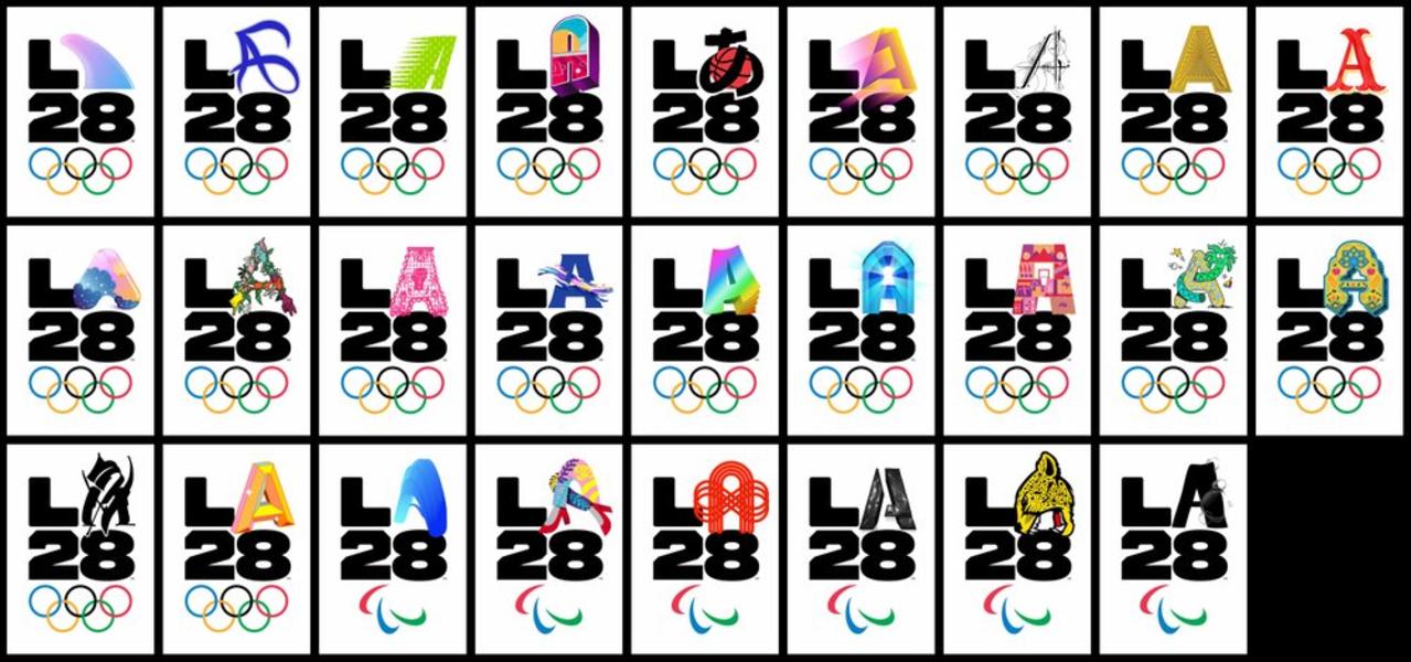 Los Angeles 2028 logos