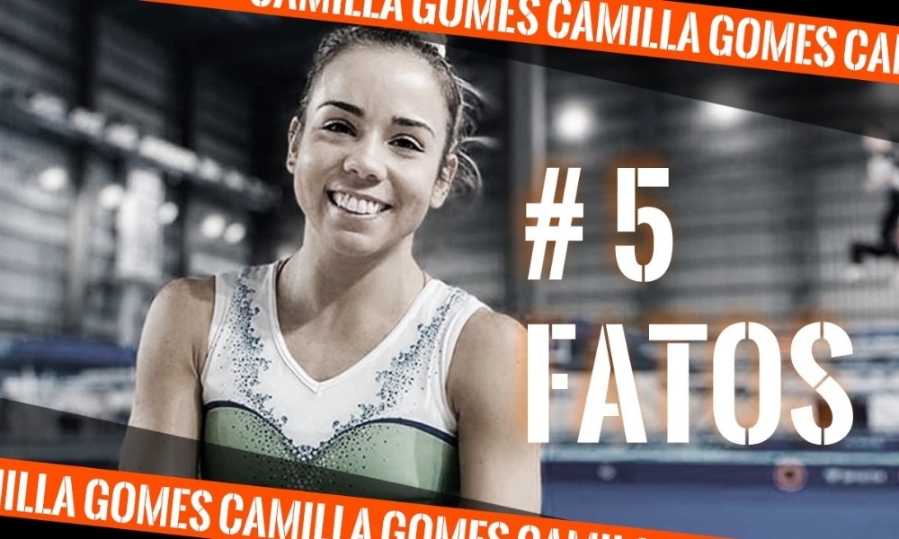 Camilla Gomes, ginástica de trampolim, na arte do 5 fatos, quadro do Olimpíada Todo Dia - curiosidades
