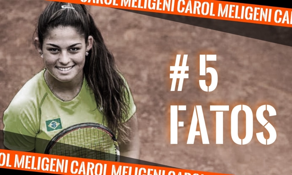 Carol Meligeni, do tênis, na arte do 5 fatos, quadro do Olimpíada Todo Dia