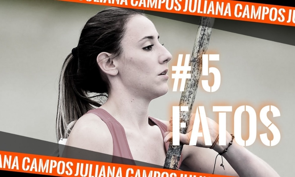 Juliana Campos, do atletismo - prova do salto com vara, na arte do 5 fatos, quadro do Olimpíada Todo Dia - curiosidades - atletismo
