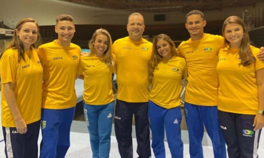 Seleção de ginástica de trampolim - Alice Gomes - Camilla Gomes - Rayan Dutra - Missão Europa