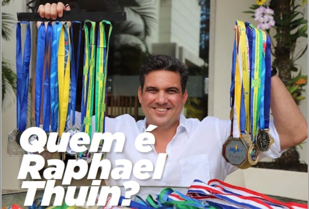 Antes de ingressar na política, Raphael Thuin foi atleta da natação (Facebook/raphael.thuin)