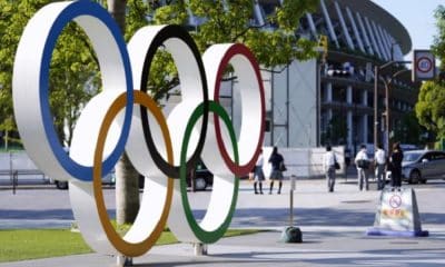 Tóquio-2020 Estádio Olímpico anéis olímpicos