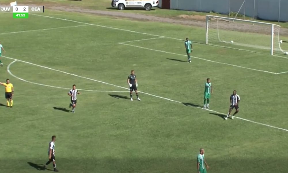 O segundo gol de Cristiano Pereira foi no final do primeiro tempo (Reprodução/MyCujoo)