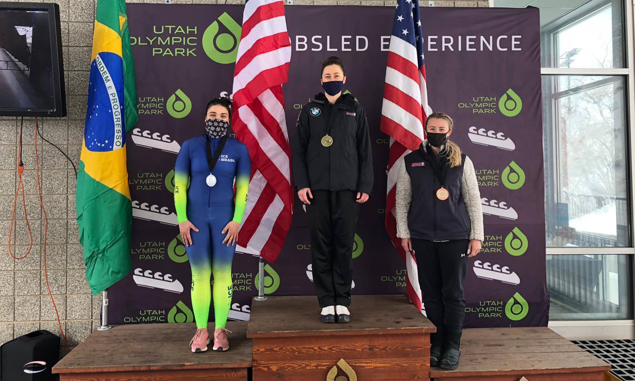 Marina Tuono conquistou três medalhas no monobob