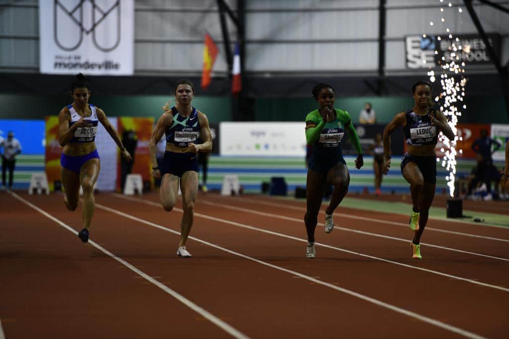 Rosangela Santos ouro Meeting Indoor Moudeville 60 m rasos
