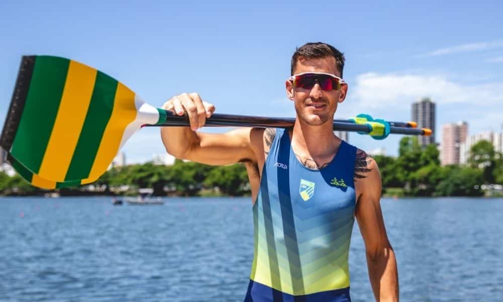 Lucas Verthein e Marcelo Almeida conquistaram ouro pelo skiff duplo no Campeonato Brasileiro de Remo (Divulgação)