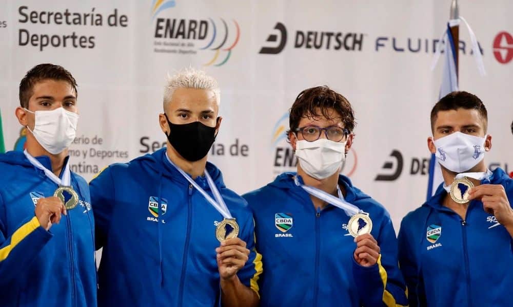 Murilo Sartori, Pablo Vieira, Gustavo Saldo e Lucas Peixoto revezamento 4 x 200 m masculino