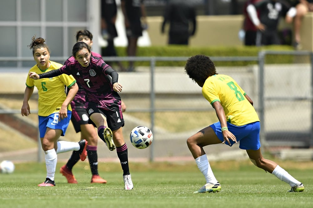 seleção feminina sub-20 do Brasil derrotou o México