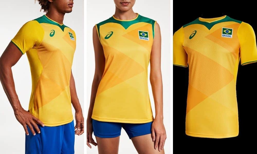 uniformes da seleção brasileira masculina e feminina de vôlei nos jogos olímpicos de tóquio