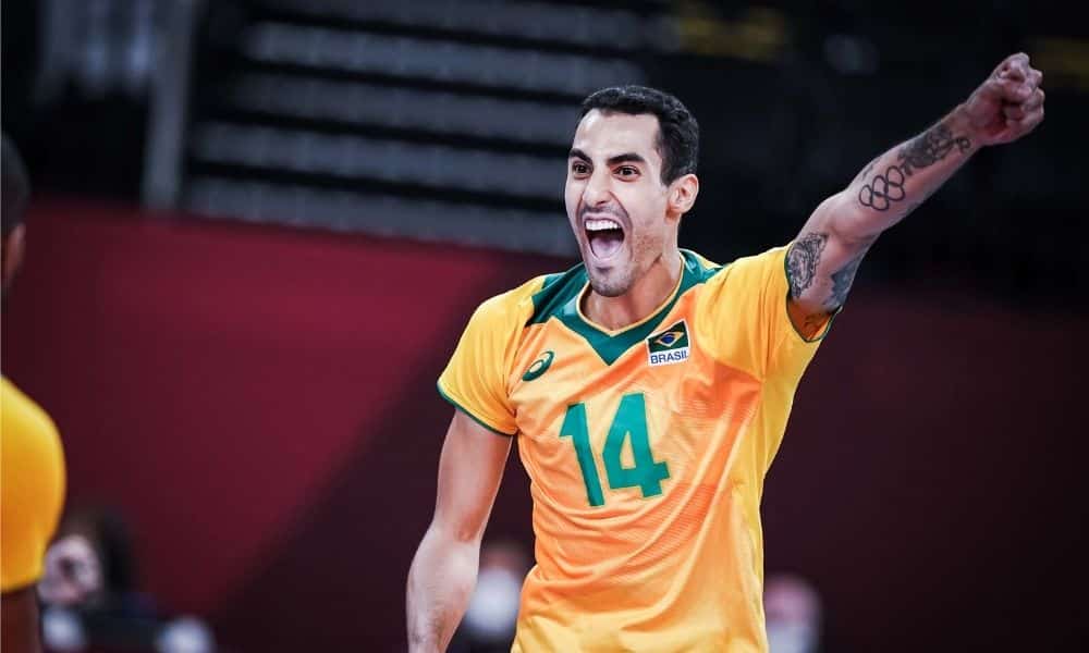 Douglas Souza brasil x Tunísia jogos olímpicos tóquio 2020 vôlei masculino