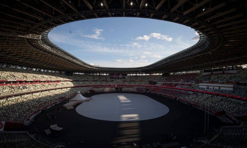 Estádio Olímpico Jogos Olímpicos Tóquio 2020 cerimônia de abertura
