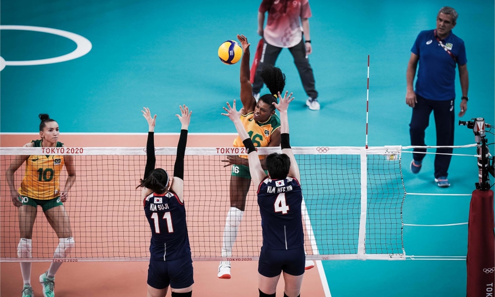 Brasil e Coreia - Seleção feminina de vôlei - Jogos Olímpicos de Tóquio