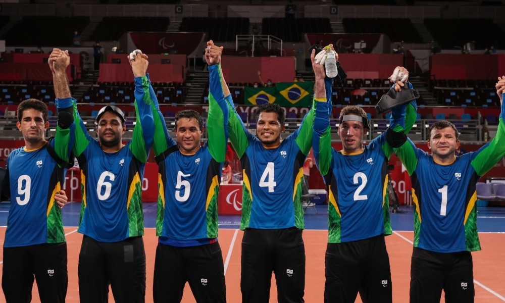 Leomon decide e seleção masculina de goalball do Brasil vence Árgelia nos Jogos Paralímpicos de Tóquio lituânia
