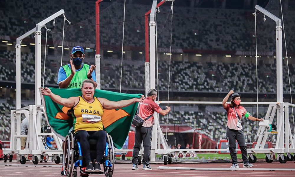 Elisabeth Gomes ouro jogos paralímpicos tóquio 2020 lançamento do disco atletismo paralímpico