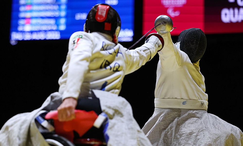 Jovane Guissone esgrima de cadeira de rodas esgrima de CR espada Jogos Paralímpicos Tóquio-2020